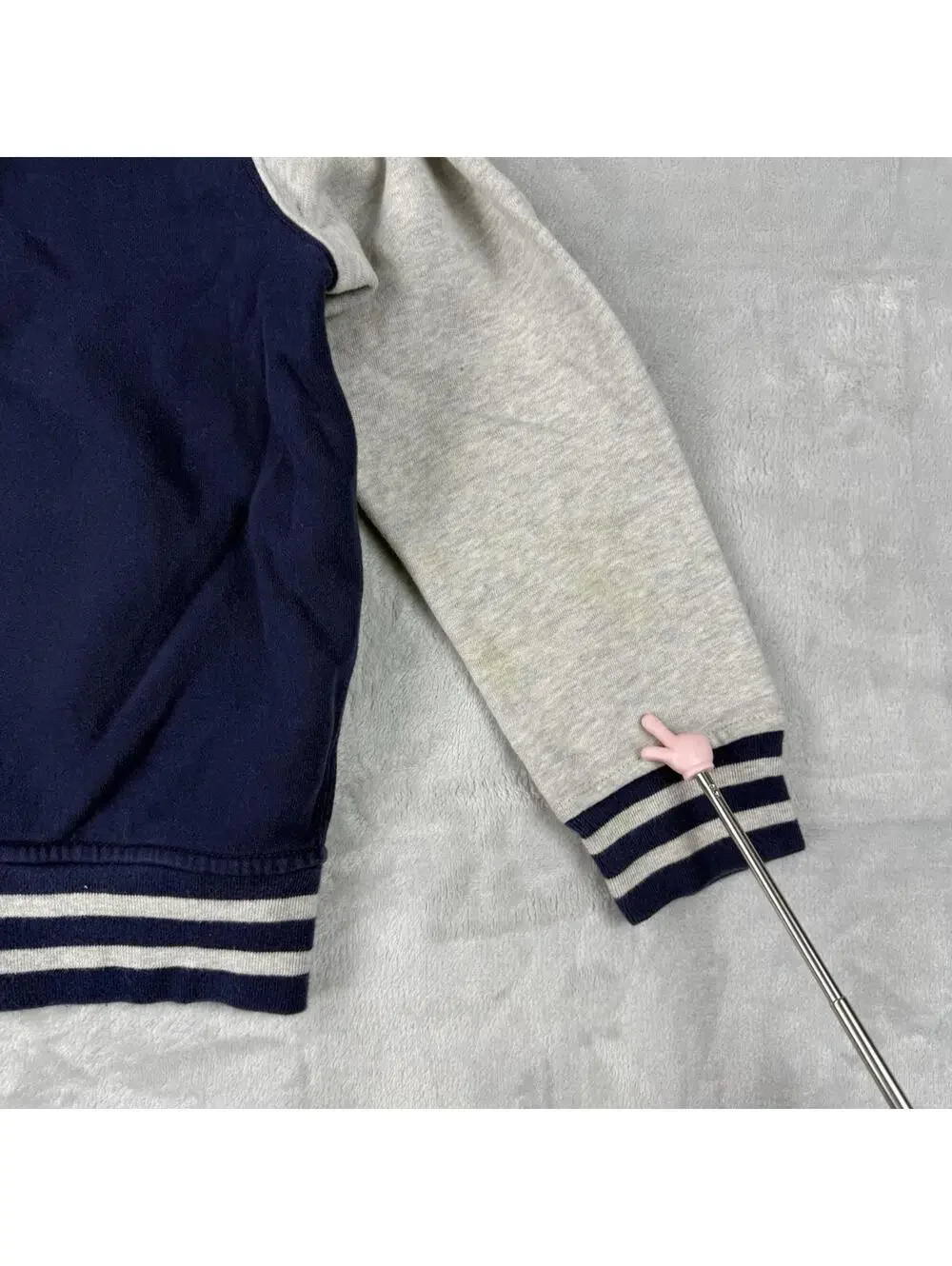 Polo Ralph Lauren Zip Jacket Big Pony Spellout Varsity Kids Size M (10-12) Flaw